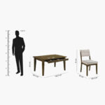 Mocha 6-Seater Dining Set with Bench