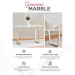 Cavon Silverado Genuine Marble Top Coffee Table