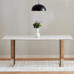 Vendra Silverado Genuine Marble Top 6-Seater Dining Table