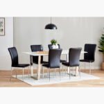 Vendra Silverado Genuine Marble Top 6-Seater Dining Table