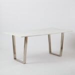 Vendra Silverado Genuine Marble Top 6-Seater Dining Table