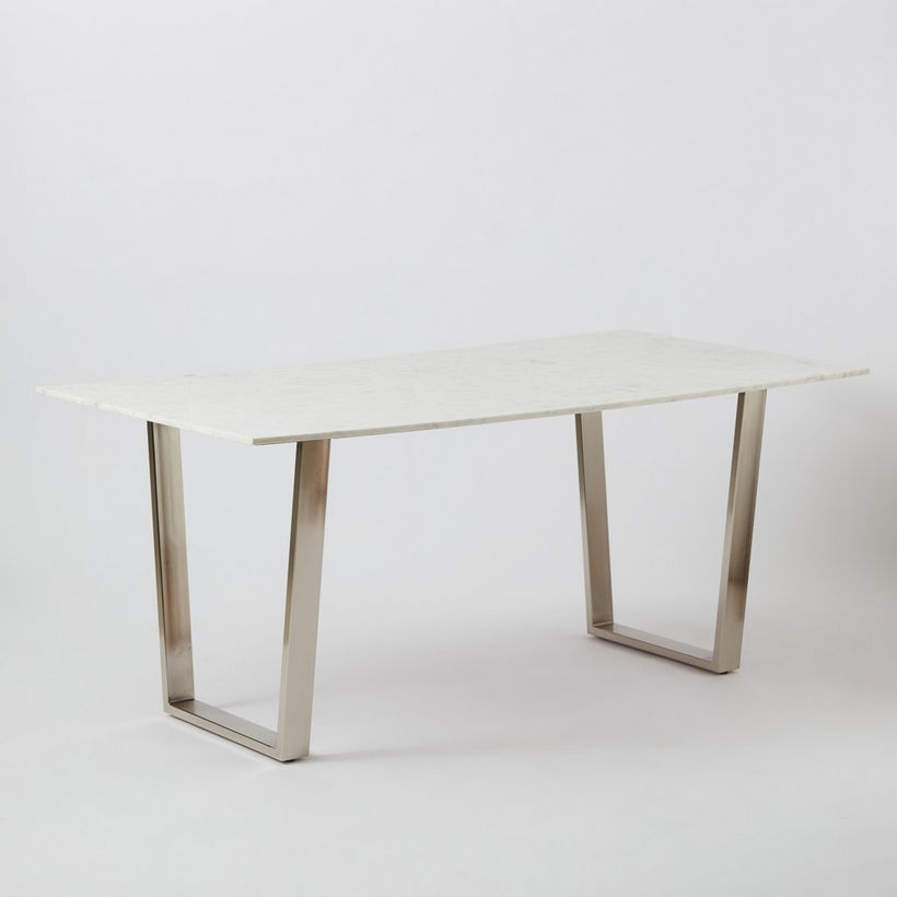 Vendra Silverado Genuine Marble Top 6-Seater Dining Table - Image 10