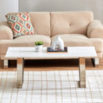 Cavon Silverado Genuine Marble Top Coffee Table