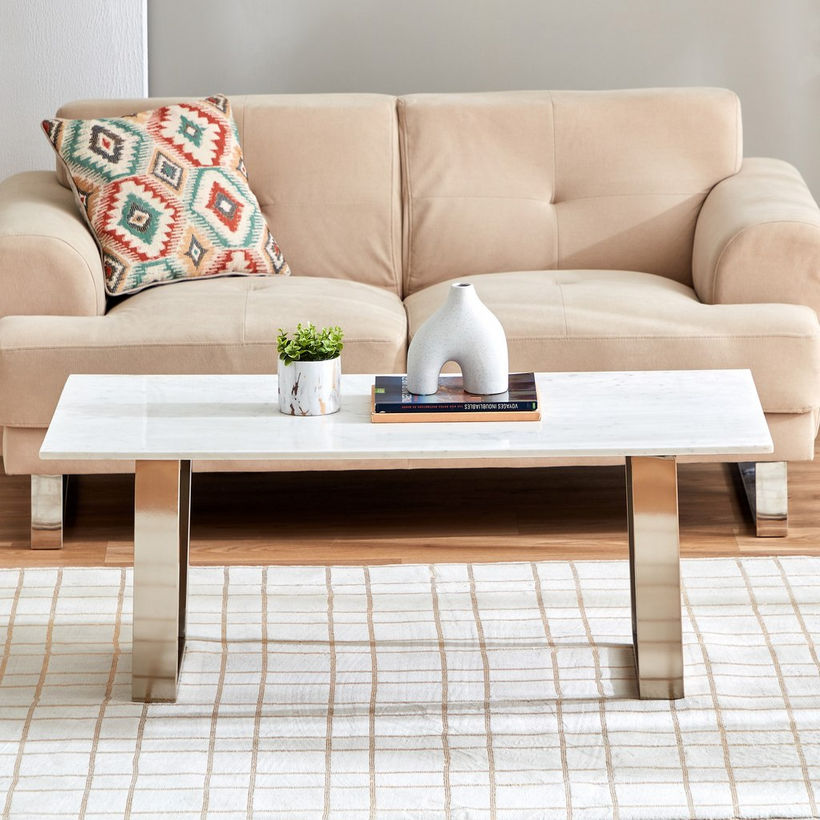 Cavon Silverado Genuine Marble Top Coffee Table - Image 4