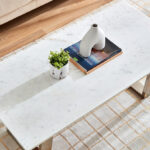 Cavon Silverado Genuine Marble Top Coffee Table