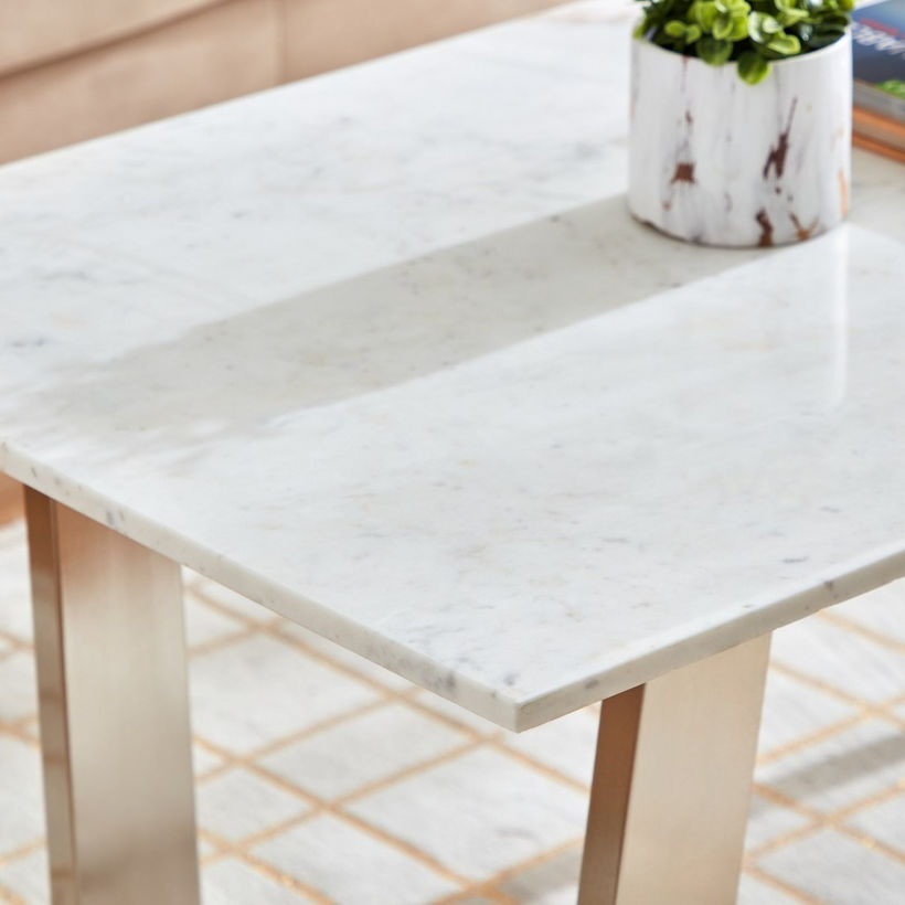 Cavon Silverado Genuine Marble Top Coffee Table - Image 9