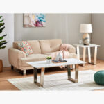 Cavon Silverado Genuine Marble Top Coffee Table
