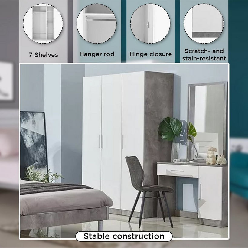 Patara 3-Door Wardrobe - Image 6