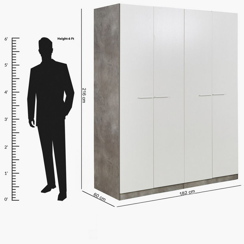 Patara 4-Door Wardrobe - Image 12