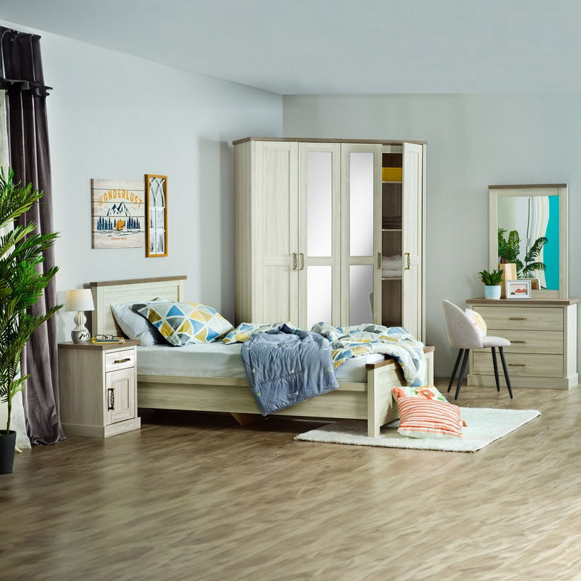 Angelic 4-Door Wardrobe with 2 Mirrors - Image 15