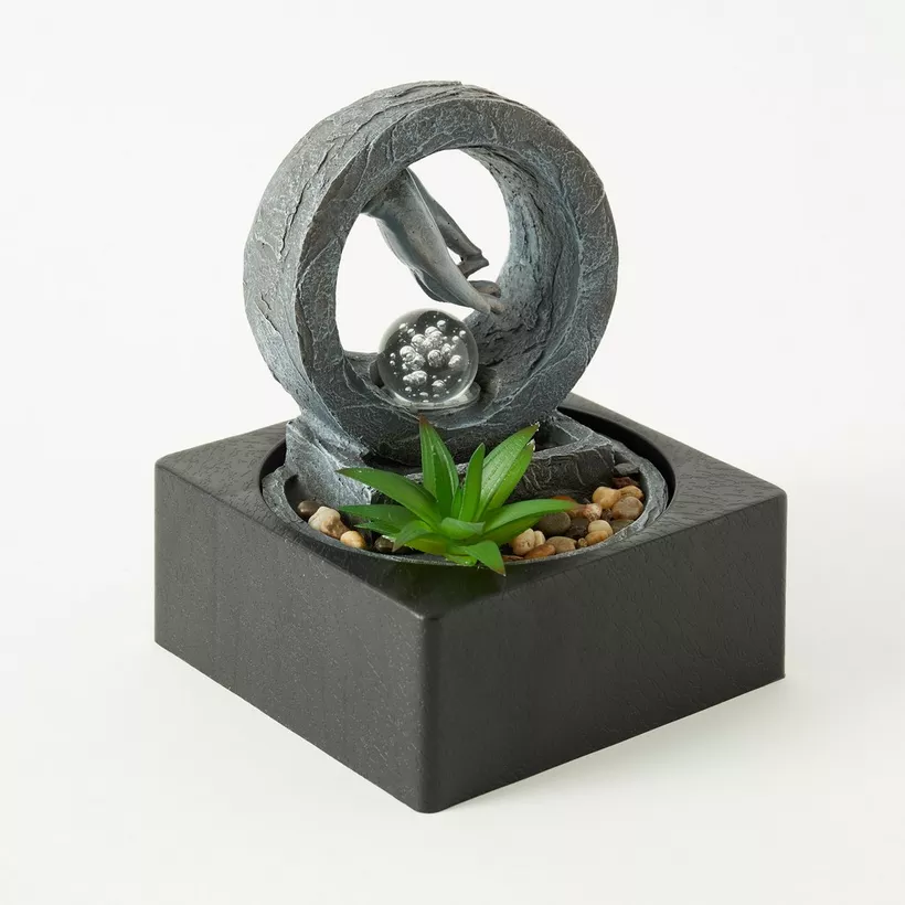 Belen Buddha Hand Fountain with Crystal Ball and LED Light -18x18x24 cm - Image 2