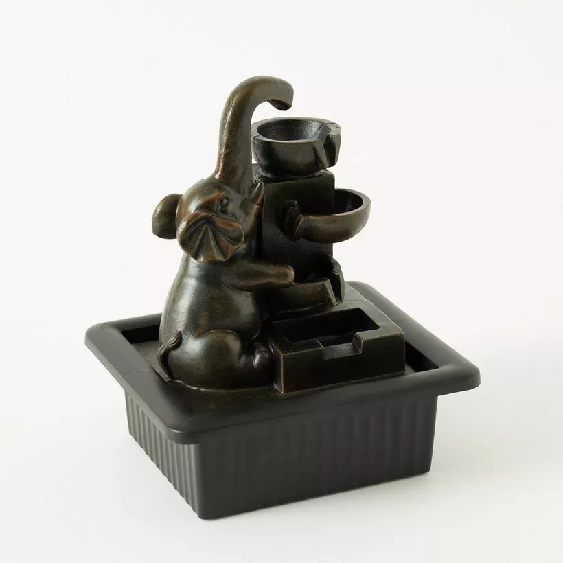 Belen Elephant Fountain with LED Light - 21x17x25 cm - Image 2
