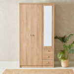 Nordica 3-Door Wardrobe with Mirror and 3 Drawers