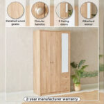 Nordica 3-Door Wardrobe with Mirror and 3 Drawers