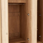 Nordica 3-Door Wardrobe with Mirror and 3 Drawers