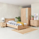 Nordica 3-Door Wardrobe with Mirror and 3 Drawers