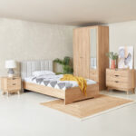 Nordica 3-Door Wardrobe with Mirror and 3 Drawers