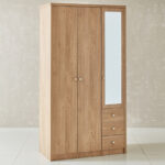 Nordica 3-Door Wardrobe with Mirror and 3 Drawers