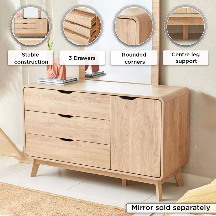 Nordica 3-Drawer 1-Door Master Dresser without Mirror - Image 6