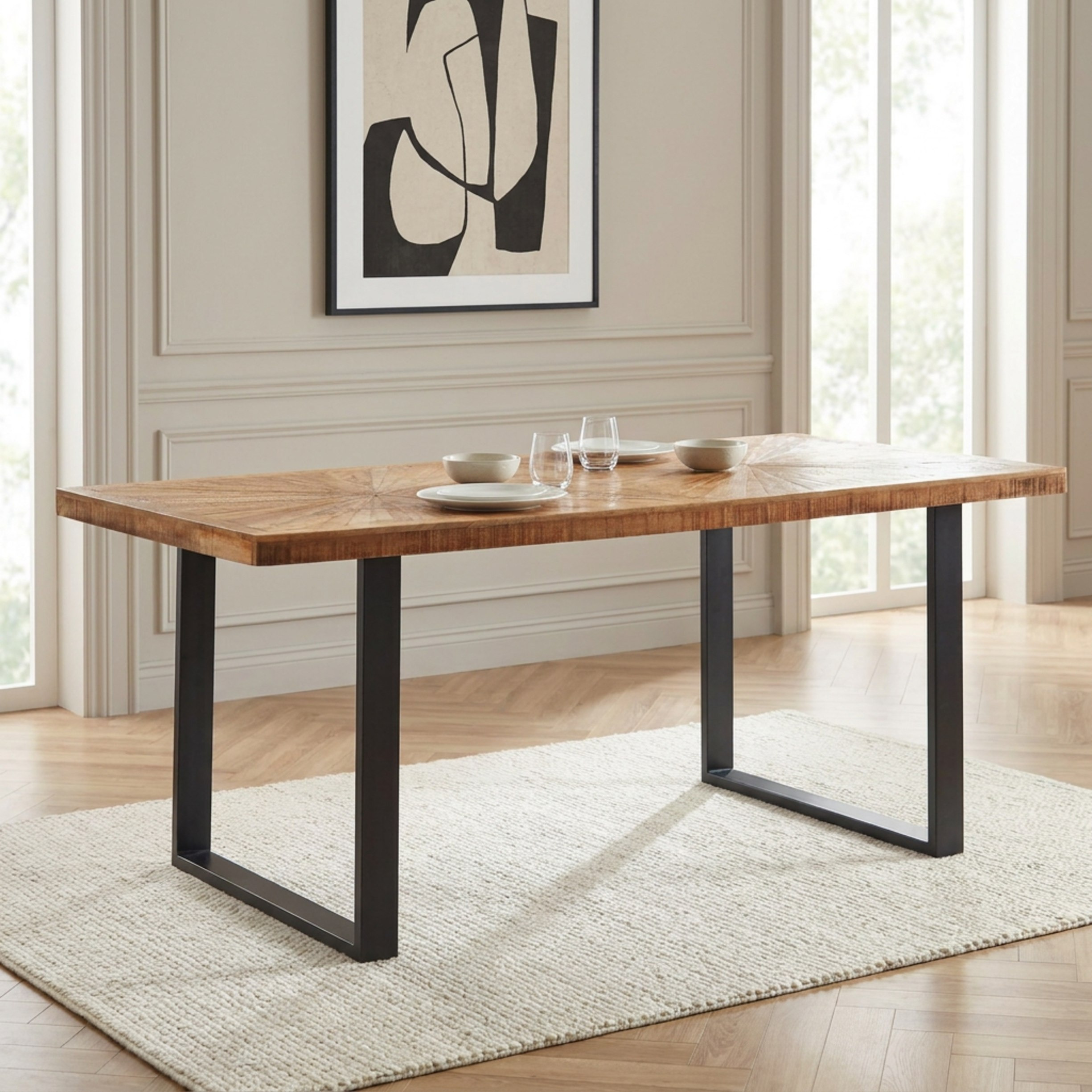 Cavon Florya 6-Seater Solid Wood Dining Table