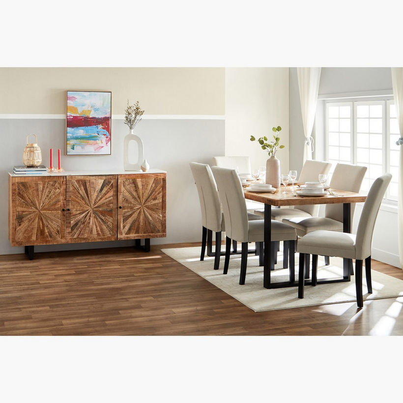Cavon Florya 6-Seater Solid Wood Dining Table - Image 8
