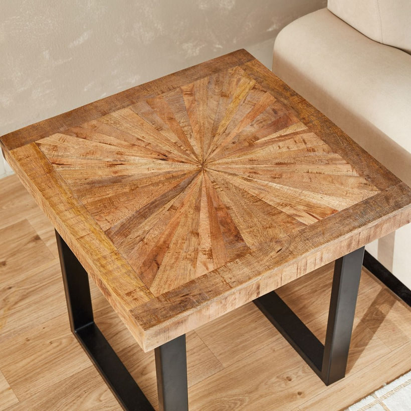 Cavon Florya Solid Wood End Table - Image 4