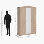 My House 3-Door Wardrobe with 2 Drawers