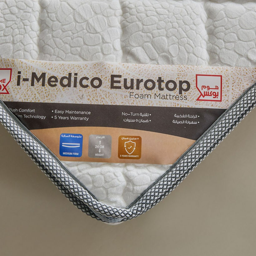 SleepNest iMedico Eurotop Medium Firm Rebonded Foam Queen Mattress - 150x200x24 cm - Image 10