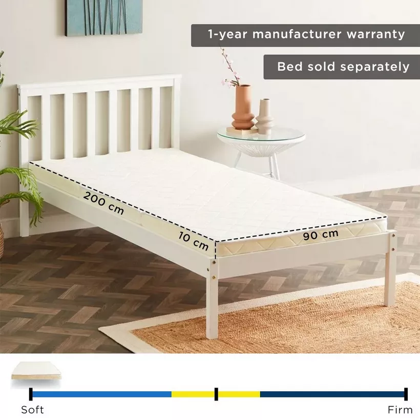 SleepEase iCozy Tri Fold Foldable Travel Foam Single Mattress - 90x200x10cm - Image 2