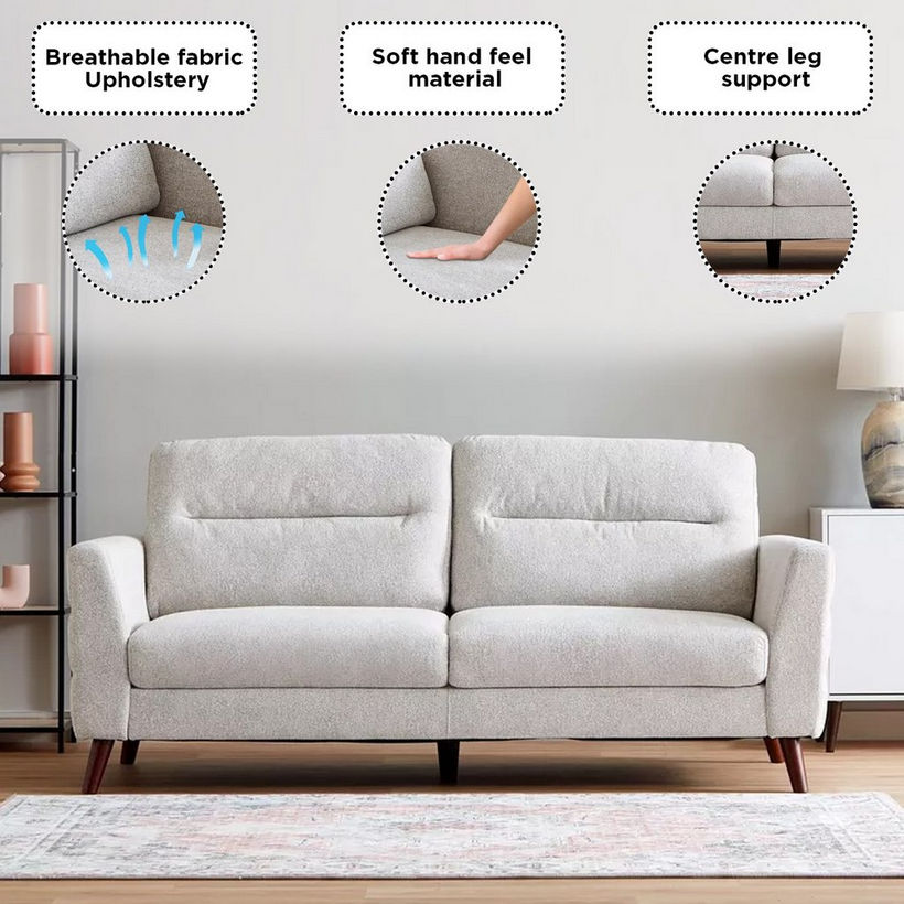 Mykonos 3-Seater Fabric Sofa - Image 6