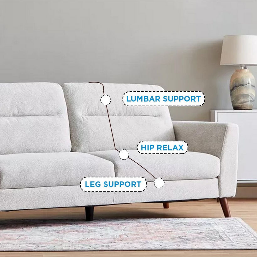 Mykonos 3-Seater Fabric Sofa - Image 9