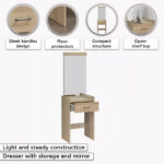 Movo Oasis 1-Drawer Dresser with Mirror and Stool
