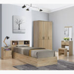 Movo Oasis 1-Drawer Dresser with Mirror and Stool