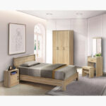 Movo Oasis 1-Drawer Dresser with Mirror and Stool