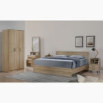 Movo Oasis Cambridge 1-Drawer Dresser with Mirror and Stool