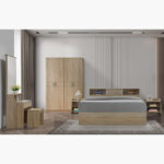 Movo Oasis Cambridge 1-Drawer Dresser with Mirror and Stool
