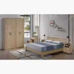 Movo Oasis Cambridge 1-Drawer Dresser with Mirror and Stool