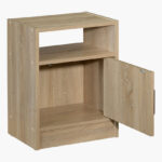 Movo Oasis 1-Door Nightstand with Open Shelf
