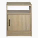 Movo Oasis 1-Door Nightstand with Open Shelf