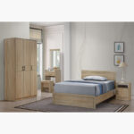 Movo Oasis 1-Door Nightstand with Open Shelf