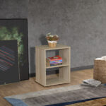 Movo Oasis Olive Nightstand with Open Shelves