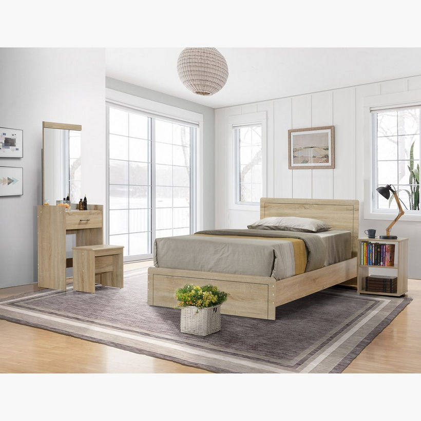 Movo Oasis Olive Nightstand with Open Shelves - Image 4