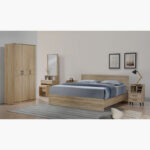Movo Oasis 2-Drawer Nightstand with Open Shelf Storage