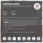SleepNest iOrtho Latex Firm Extra Firm Rebonded Foam Super King Mattress - 200x200x22 cm