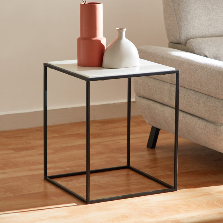 Cavon Eilin Genuine Marble Top End Table