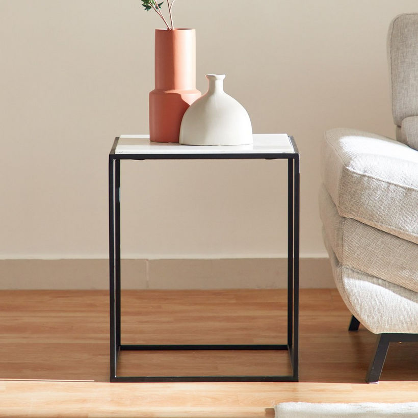 Cavon Eilin Genuine Marble Top End Table - Image 3
