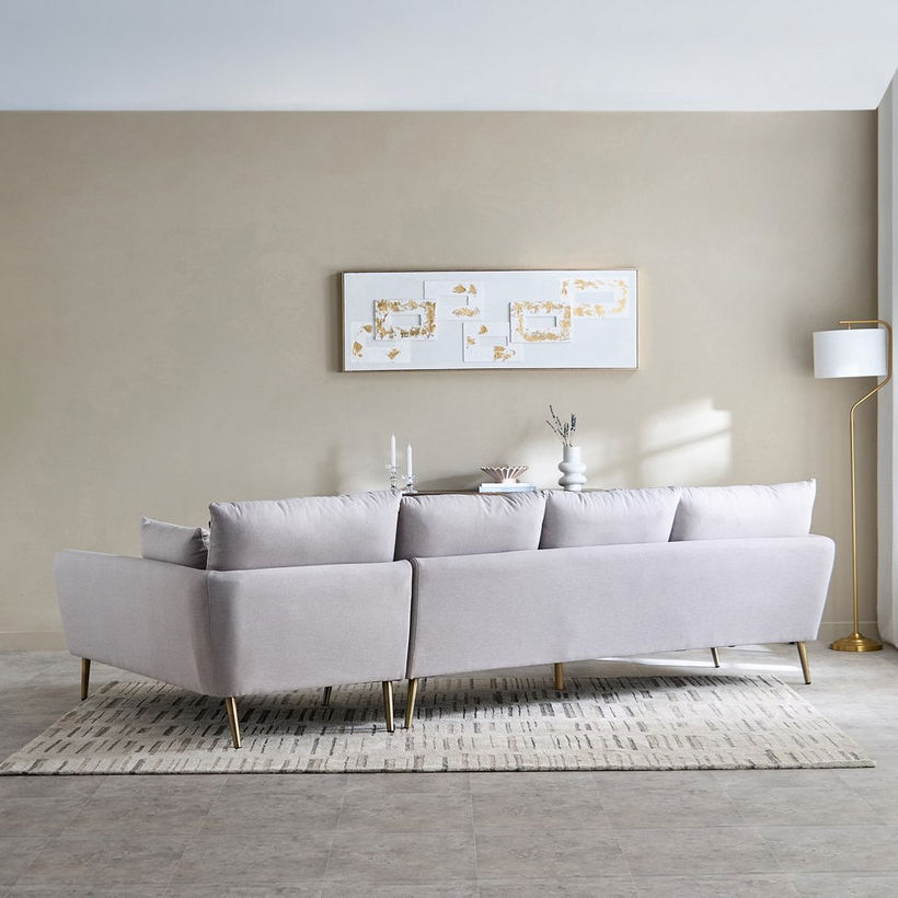 Waver 5-Seater Fabric Right Corner Sofa with 4 Cushions - Image 4