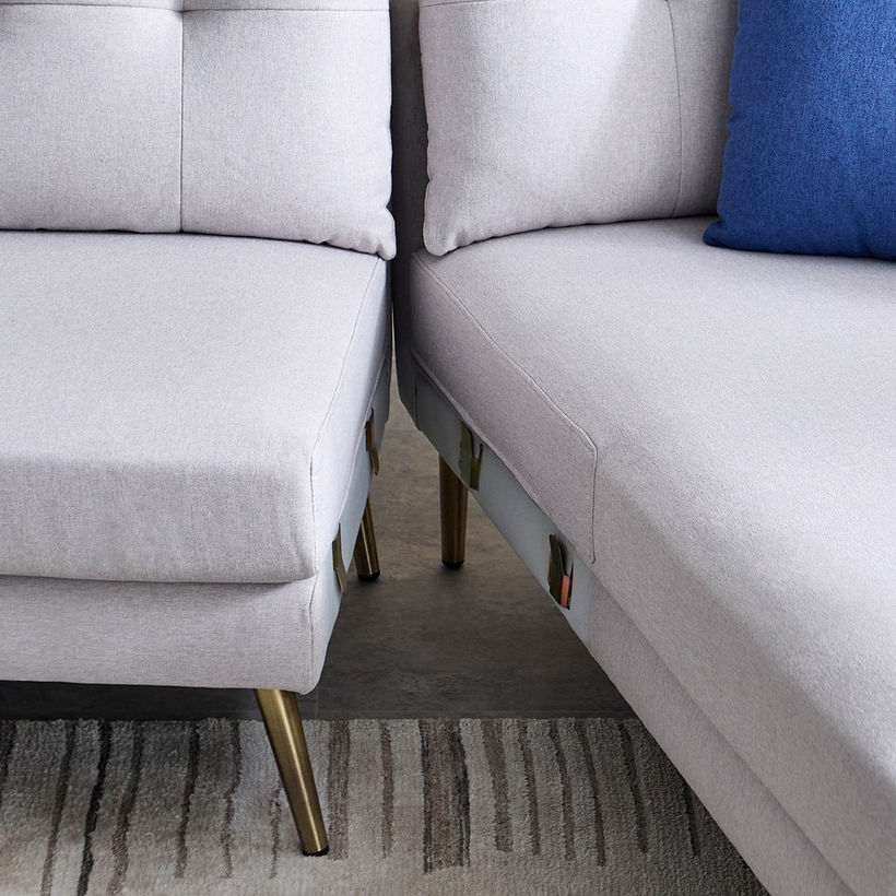 Waver 5-Seater Fabric Right Corner Sofa with 4 Cushions - Image 9