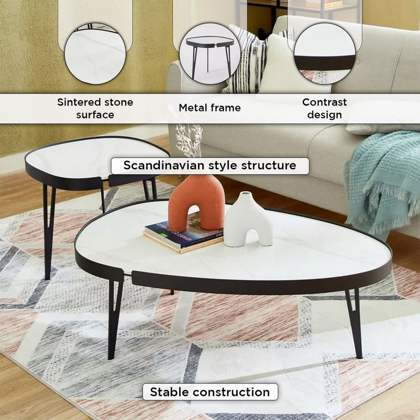 Diego Sintered Stone Coffee Table - Set of 2 - Image 5
