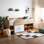Movo Kulltorp Cabin Bed with 2 Doors and Shelves - 90x190 cm